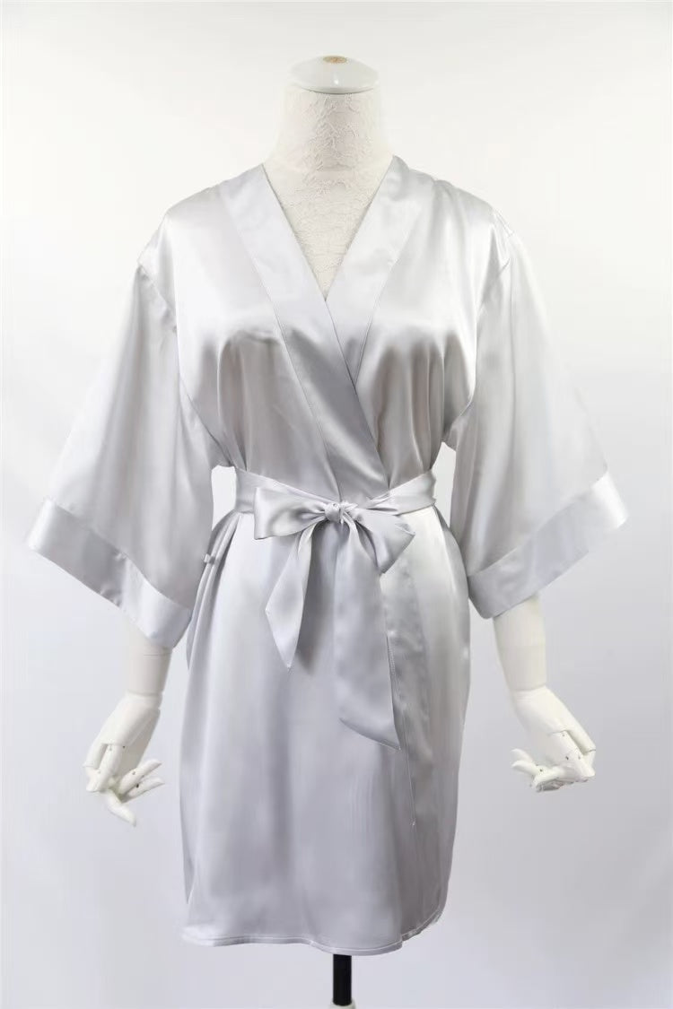 Womens Silk Satin Pajamas Set Short Sleeve Sleepwear Button Down Top and Shorts Loungewear 2 Piece Pjs